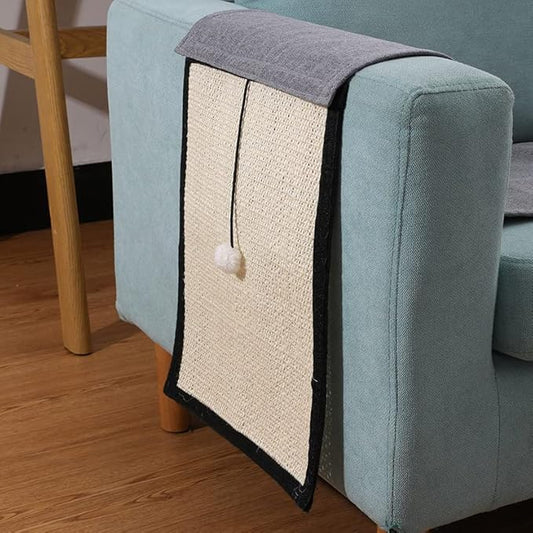 HAOZAIKEJI Cat Scratcher Mat Sofa Protector Natural Sisal Cat Scratching Mat Cat Scratch Couch Cover Heavy Duty Couch Guard Easy Installation Scratch Pad for Grinding Claws Protecting Furniture