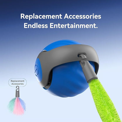 Petgravity Speedy Sprint Ball Toy for Cat Type-C Rechargeable Interactive Cats Toy 2 Set