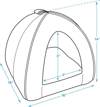 Pet Tent-Soft Bed for Dog and Cat by Best Pet Supplies - Navy, 16" x 16" x H:14"