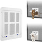 NAMSAN Cat Screen Door, Flap Opening 8.3 x 10.3 inches, Doggie Door for Screen Door, Window Cat Door Magnetic Self-Closing, Cat Door for Sliding Door, Lockable, White