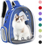 Pet Backpack Carrier,Bubble Backpack Cat Carrier,Pets and Small Dogs,Space Capsule Pet Carrier for Traveling, Walking, Hiking and Outdoor Activities (Blue)