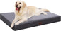MIHIKK Waterproof Dog Beds Large Sized Dog Orthopedic Dog Beds for Crate with Removable Washable Cover Egg-Crate Foam Pet Pad Mat with Anti-Slip Bottom, 36x27 Inch, Grey