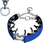 Prong Training Collar for Dogs, Rotating Ring Welding, Adjustable Dog Training Pinch Collar with Quick Release Buckle, for Small Medium Large Dogs