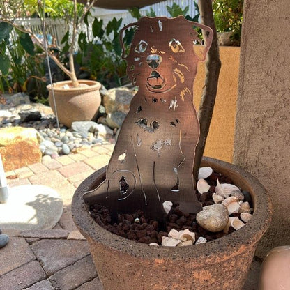 Custom Metal Chihuahua Memorial Stake,Chihuahua Grave Marker,Personalized Dog Loss Gift,Garden Stake for Loss of Dog,Chihuahua Garden Decor,Pet Outdoor Decor Memorial Stakes.