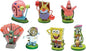 PennPlax Spongebob 7-Piece Officially Licensed Aquarium Ornament Set – Great for Saltwater and Freshwater Fish Tanks – Mini 2" Aquarium Decorations