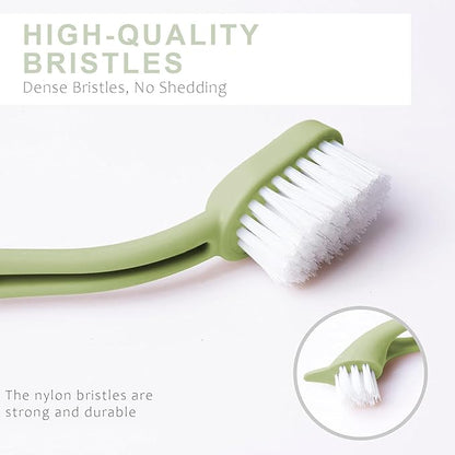 Bird Cage Cleaning Brush,Two Brush Heads,Long-Handled Tool for Cleaning Parrot Cages, Kennels, and Perches,Removes Poop and Keeps Bird Cages Fresh,Essential Bird Cage Accessory