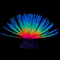 Uniclife Aquarium Imitative Iridescent Blue Sea Urchin Ball Artificial Silicone Ornament with Glowing Effect for Fish Tank Landscape Decoration