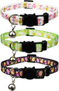 3 Pack Easter Cat Collar with Bell Breakaway Adjustable