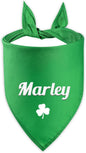 St. Patrick's Day Personalized Dog Bandana Embroidered Name Custom Neckwear Dog Scarf for Small Medium Large Dogs Cats Pets Birthday Gift