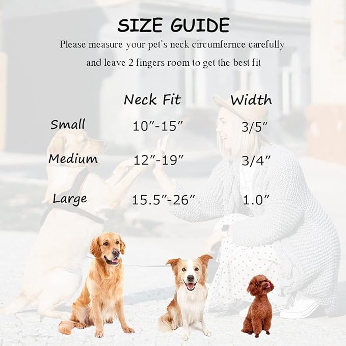 Soft Cotton Dog Collar with Metal Buckle Adjustable Heavy Duty Comfy Corduroy Collars for Small Medium Large Dogs,Black,Large