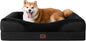 EHEYCIGA Orthopedic Dog Bed for Large Sized Dog, 36x27x7 Inch Large Memory Foam Dog Couch Bed with Sides, Waterproof Liner & Washable Removable Cover, Bolster Pet Sofa, Black