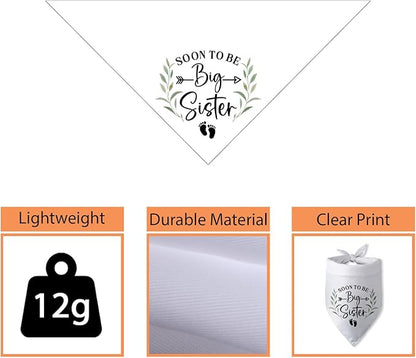 Soon to Be Big Sister Dog Bandana Baby Announcement Dog Gender Reveal Outfit Pregnancy Announcement Props Scarf Accessories Big Sister Bandana for Dogs