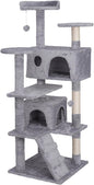 Nova Microdermabrasion 54 in Cat Tree Tower for Indoor Cats Multi-Level Cat Condo Cat Bed Furniture with Scratching Post Kittens Activity Center