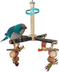 Bird Perch 360° Rotating Perch with Natural Chew Toys - Spinning Bird Toys Cage Accessories- Parrot Wooden Stand for Small and Medium Birds (Parakeets, Budgies, Cockatiels, Conures, Finches)