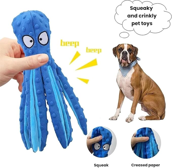 2025 New Upgrade Interactive Chew Pet Toy No Stuffing Bite-Resistant Squeaky Perfect for Puppies, Small and Medium Dogs (2pcs D)