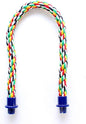 PENN-PLAX Bird Life Multicolored and Flexible Rope Perch – Create Fun, Colorful Curves and Bends – Great for Small and Medium Birds – 21” Long