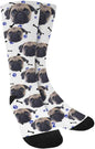 Custom Face Socks, Personalized Dog Lover Pet Photo Picture on Socks Unisex Athletic Crew Socks for Men Women