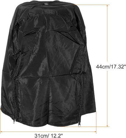 PATIKIL 12" Lx12 Wx17 H Bird Cage Cover, Nylon Rain-Proof Lightproof Shade Good Night Birdcage Cover with Zipper for 12 Inch Cage Parrot Pigeon, Black