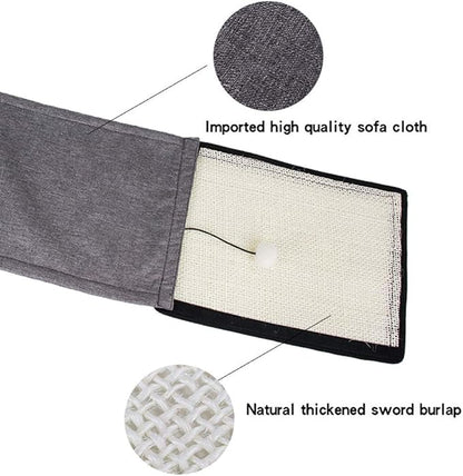 HAOZAIKEJI Cat Scratcher Mat Sofa Protector Natural Sisal Cat Scratching Mat Cat Scratch Couch Cover Heavy Duty Couch Guard Easy Installation Scratch Pad for Grinding Claws Protecting Furniture