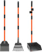 Pooper Scooper, Detachable Long Handle Dog Pooper Scoopers with Heavy Duty Metal Rake, Tray & Spade, Durable Pooper Scooper for Large Medium Small Dogs, Great for Lawn, Grass, Dirt, Gravel, Yard