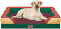 Comfort Expression Orthopedic Dog Bed for Extra Large Dogs 42x30 Inch, Waterproof Egg Crate Foam XL Pet Bed with Removable Bolsters, Dog Couch with Washable Cover & Non-Slip Bottom, Watermelon Meadow