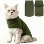 EXPAWLORER Soft Cat Sweater - Sweaters for Cats Only Warm Kitten Clothes, Fall and Winter Pet Coat Pullover Design, Fleece Sweatshirt Clothing Also for Puppy Small Dogs, Army Green S