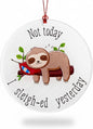 Sloth Gifts for Women, Sloth Ornament, Christmas Ornament 2025 Funny Lazy Animal Christmas Decoration, Cute Woodland Ornament for Tree, Unique Animal Lovers Gift, Relaxed Holiday Decor Idea