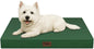 Outdoor Dog Bed for Small Dogs & Cats, Waterproof Dog Crate Mat Orthopedic Egg Crate Foam with Washable Removable Oxford Cover, Dark Green