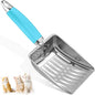 Cat Litter Scoop - Stainless Steel Metal Cat Litter Scoop-Sturdy Mesh Scooper - Mesh Shovel-Easy to Clean - Suitable for Cat Litter Box -Blue-Christmas