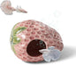 Aquarium Decor Cave Betta Fish Aquarium Accessories Ornaments Hiding Cave Strawberry House Hideout for Shrimp Cichlid Hermit Crab, Octopus Hiding Breeding for Tank (Pink)