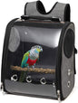 Bird Parrot Backpack Carrier Travel Bag with Perch Stand for Parakeets Cockatiels Conures Finches Lovebirds Small Medium Birds Cage Outside Airlines Airplane Plane Approved Car Lightweight Transparent