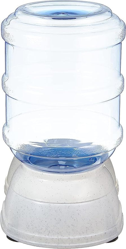Amazon Basics Gravity Pet Water Dispenser for Cat,Dog,1 Gallon Capacity,Small,Gray,(Pack of 4)