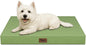 Outdoor Dog Bed for Small Dogs & Cats, Waterproof Dog Crate Mat Orthopedic Egg Crate Foam with Washable Removable Oxford Cover, Light Green