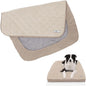 Paw Inspired Waterproof Fitted Cover for Dog Bed | Washable Bed Protector for Dog Mattress | Removable Replacement Cover for Medium to Large Pet Bed (Beige, 36 x 27 x 5 Inch)