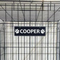 Personalized Kennel Name Plate Dog Paw Crate Pet Tag Doghouse Sign