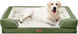 Comfort Expression Orthopedic Dog Bed for Extra Large Dogs 45x35 Inch, Waterproof Egg Crate Foam XL Pet Bed with Removable Bolsters, Dog Couch with Washable Cover & Non-Slip Bottom, Light Green