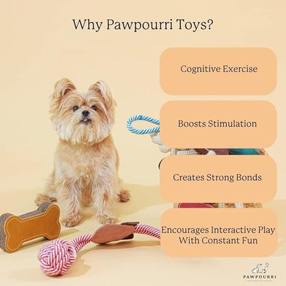 Natural Jute Dog Chew Toy – Tough & Durable Plant-Shaped Puppy Toy, Safe Teething Chew, Interactive Training & Play Toy for Small, Medium & Large Dogs