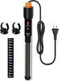 PULACO 300Watt Aquarium Heater for 50-70 Gallon Fish Tank, Adjustable Submersible Heater Thermostat with Thermometer Strip and Suction Cup