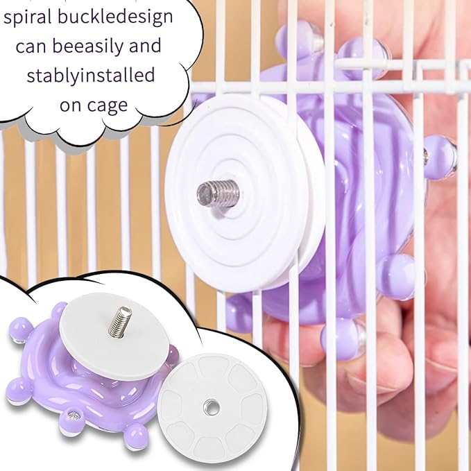 Lovebird Toys, Parakeet Toys for Conures, Small Bird Interactive Training Parrot Cage Bird Accessories, Budgie Toys, Cockatiel Toys,Conure Toys,Small Educational Fun Toy for Parakeets(Purple)
