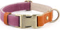 Plutus Pet Genuine Leather & Hemp Dog Collar – Adjustable Heavy Duty Pet Collar with Quick Release Metal Buckle, Soft & Stylish for Puppy and Small, Medium, Large Dogs (Purple, L)