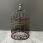 Round Birdcages Vintage Decorative Iron Bird cage Wedding Decor Flower cage Decor Props Hanging Flower Frame Bird cage decorCenterpieces Small Birds Wedding Party Indoor Ourdoor Decoration (Bronze)