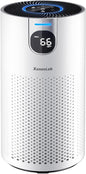 Air Purifiers for Home Large Room Covers up to 1800Ft², VisionAir 20dB Sleep Mode for Bedroom, with Real-Time AQI & PM2.5 Display, HAP606, White