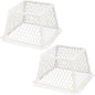 Dryer Vent Bird Guard,Dryer Vent Cover Guard for Most 5" to 6" Bathroom Exhaust Fan Cover Ventilation,8.5"Lx8.5"Wx6"H Steel Ventilation Bird Cage for Bath Exhaust Fan Cover,White,2PCS