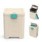 PawPail Pet Waste Station with Activated Carbon Filter and DualVent Odor Control - Outdoor Dog Poop Trash Can with 200 Dog Poop Bags - 19 Liter, Beige