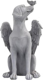 Angel Figurine Memorial Pet Puppy Dog Butterfly Stone Statue with Wings Garden Grave Monument Marker Decor Polyresin Angel Figures Statue Tombstone Sculpture Ornament Loss of Dog Sympathy Gift