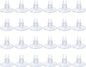 AQUANEAT Aquarium Suction Cups, for Fish Tank Airline Tubing, with Clips 3/16" air Hose Holder, 24pcs (Clear)