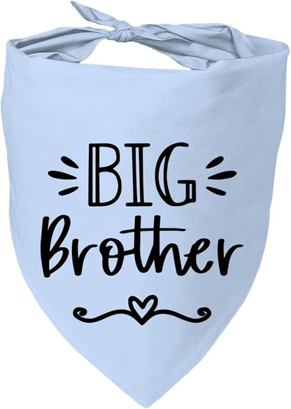 Big Brother Dog Bandanas, Pet Dog Triangle Scarf for Small Medium Large Pet, Baby Announcement Dogs Bandana Pets Scarf (Big Brother)