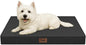 Outdoor Dog Bed for Small Dogs & Cats, Waterproof Dog Crate Mat Orthopedic Egg Crate Foam with Washable Removable Oxford Cover, Black