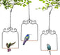 3PK Metal Frame Hummingbird Swings and Perches with Wooden Dowel Black Bird Swing Outdoor Bird Perch Humming Bird Swing (3PK)