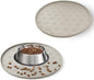 Dog Food Mat - Waterproof Silicone Dog Mat for Food and Water, Pet Food Mat with Edges for Protecting Floors (2Pack Beige)